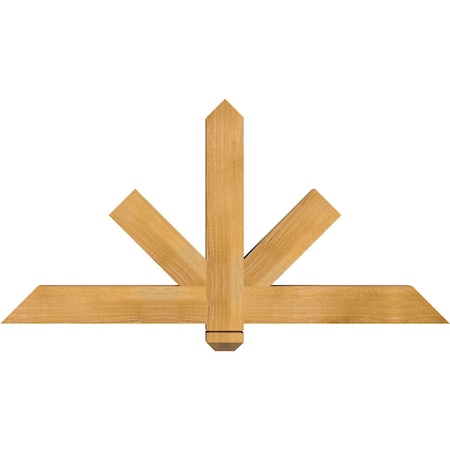 Ekena Millwork Kennewick Rough Sawn Timber Gable Bracket, Western Red Cedar, 48"W x 24"H x 4"D x 4"F, 12/12 Pitch GBW048X24X0404KEN00RWR